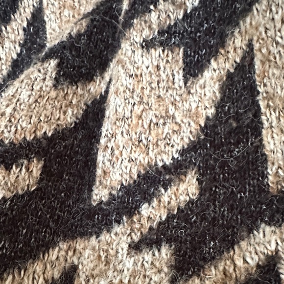 ZARA KNIT | Rare Vintage Cardigan Knit Houndstooth Sweater Hoodie - Picture 9 of 11